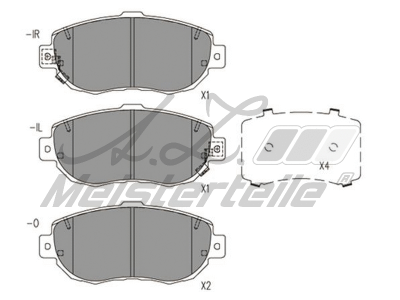 Kit de plaquettes de frein, frein à disque A.Z. Meisterteile AZMT-44-022-1683