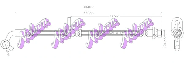 Flexible de frein KAWE H6009