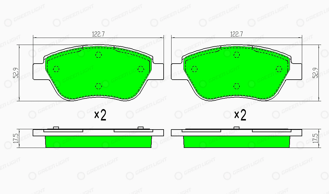 Kit de plaquettes de frein, frein à disque Automotive Adriado GLBP0406