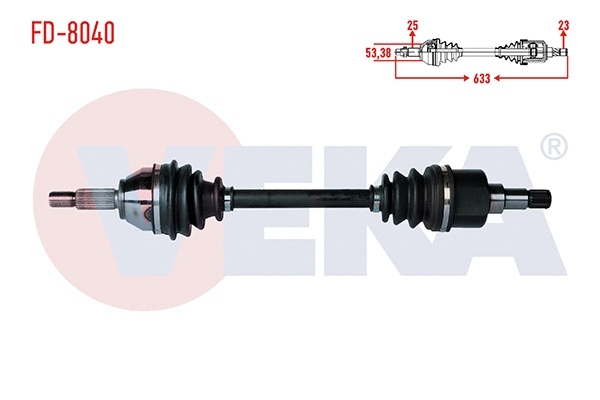 Arbre de transmission VEKA FD-8040