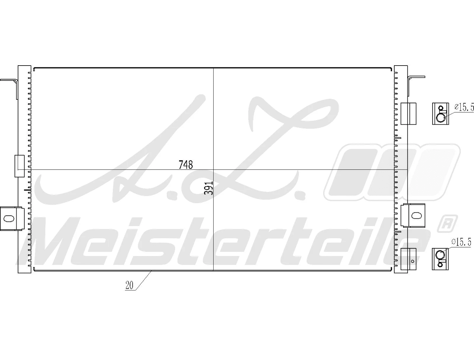 Condenseur, climatisation A.Z. Meisterteile AZMT-45-030-1385