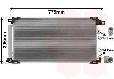 Condenseur, climatisation VAN WEZEL 53015703