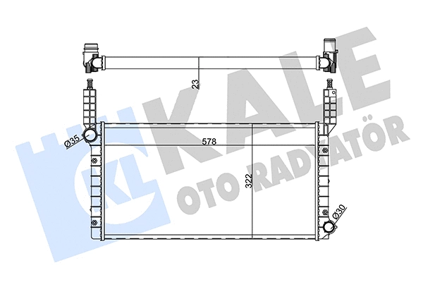 Radiateur, refroidissement du moteur KALE OTO RADYATÖR 351225