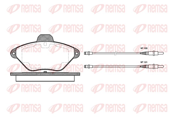Kit de plaquettes de frein, frein à disque REMSA 0439.04