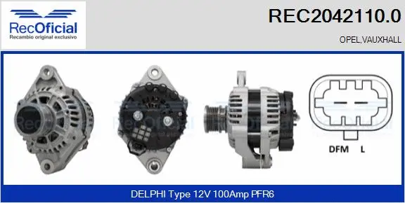 Alternateur RECOFICIAL REC2042110.0
