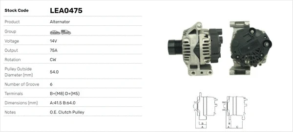 Alternateur LUSA LEA0475