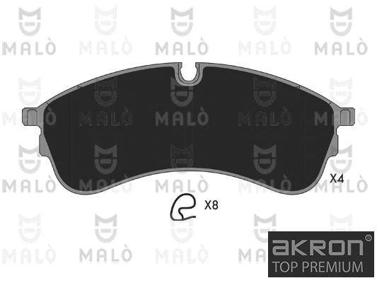 Kit de plaquettes de frein, frein à disque AKRON-MALÒ 1051378