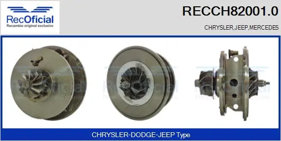 Groupe carter, turbocompresseur RECOFICIAL RECCH82001.0