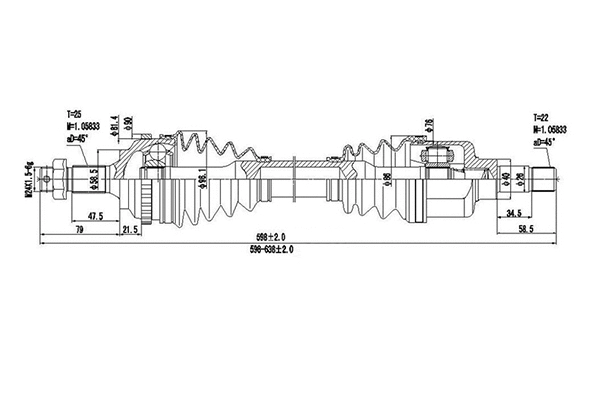 Arbre de transmission DYNAMATRIX DDS210018
