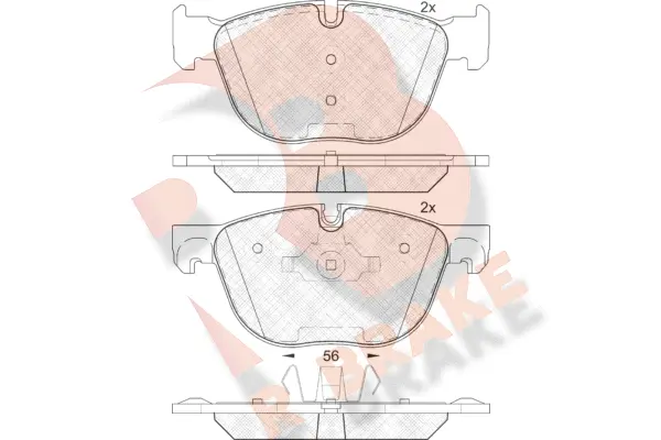 Kit de plaquettes de frein, frein à disque R BRAKE RB1919