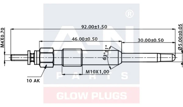 Bougie de préchauffage A-N PARTS A-N090371