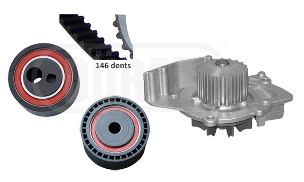 Pompe à eau + kit de courroie crantée DÜRER PA521082