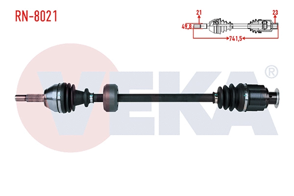 Arbre de transmission VEKA RN-8021