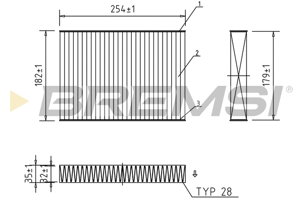 Filtre, air de l'habitacle BREMSI FC0462A
