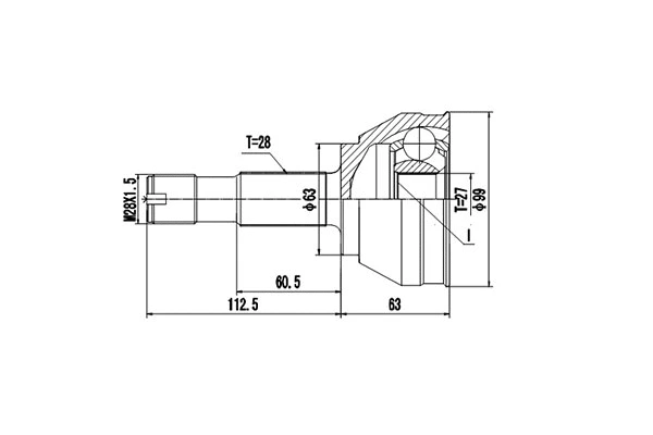 Jeu de joints, arbre de transmission DYNAMATRIX DCV810010