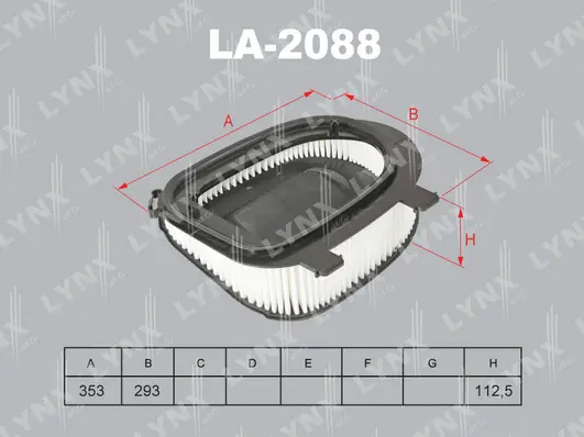 Filtre à air LYNXAUTO LA-2088