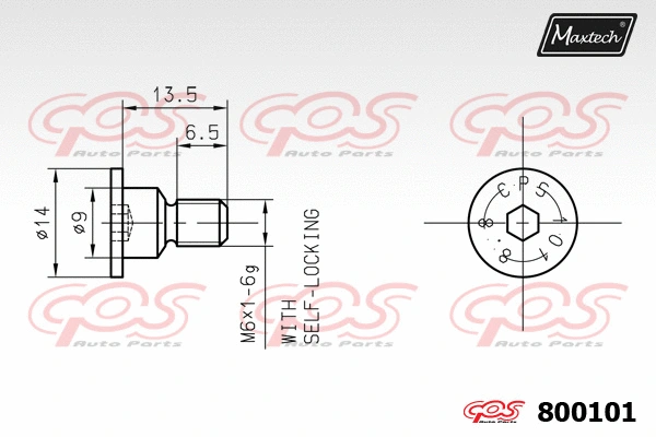 Vis, disque de frein MAXTECH 800101