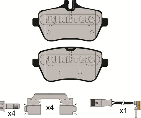 Kit de plaquettes de frein, frein à disque JURATEK JCP8234