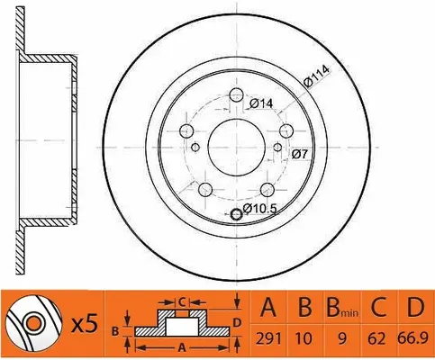 Disque de frein FIT FR0592