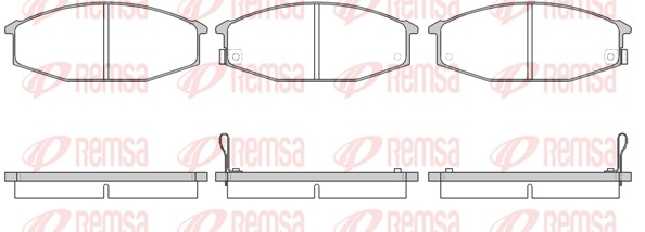Kit de plaquettes de frein, frein à disque REMSA 0115.02