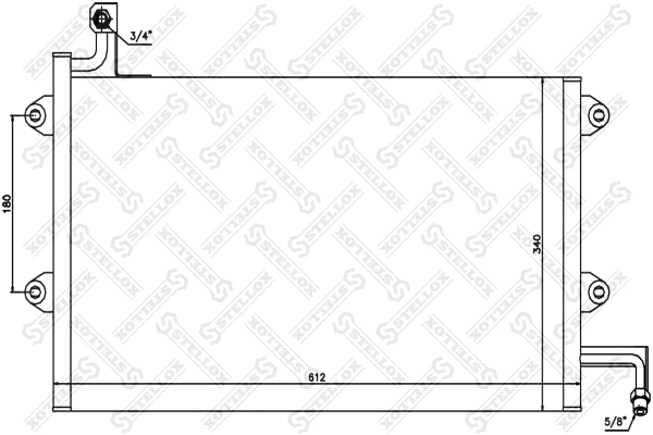 Condenseur, climatisation STELLOX 10-45161-SX