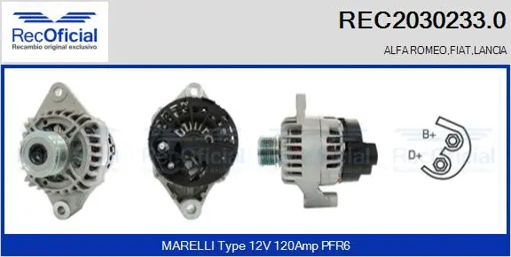 Alternateur RECOFICIAL REC2030233.0