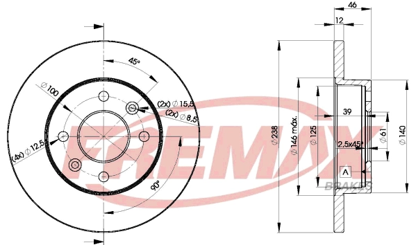 Disque de frein FREMAX BD-9850