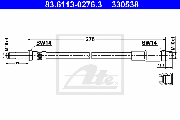 Flexible de frein ATE-APAC 83.6113-0276.3