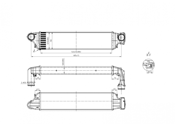 Refroidisseur d'air de suralimentation HART 612 719