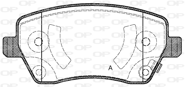 Kit de plaquettes de frein, frein à disque OPEN PARTS BPA0987.02