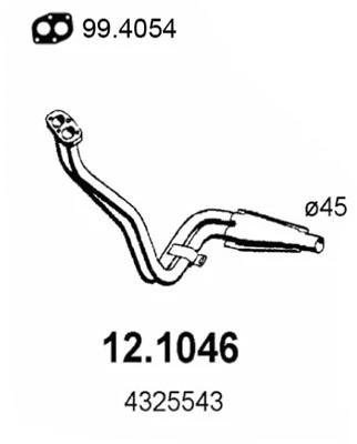 Tuyau d'échappement ASSO 12.1046