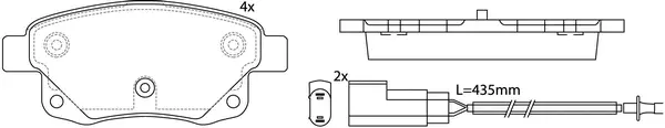 Kit de plaquettes de frein, frein à disque SB BP51431W