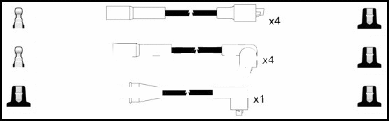 Kit de câbles d'allumage LEMARK HOES573