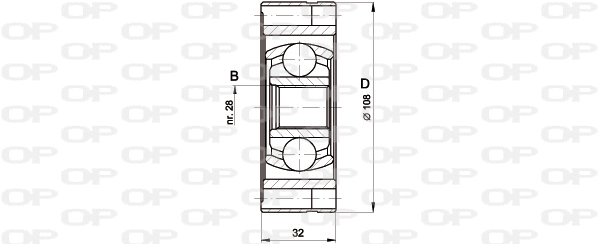 Jeu de joints, arbre de transmission OPEN PARTS CVJ5422.20