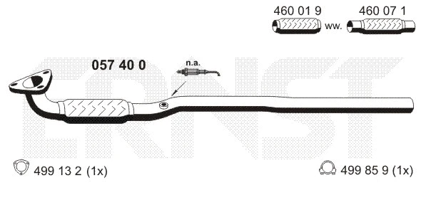 Tuyau d'échappement ERNST 057400