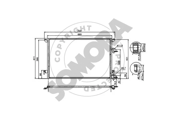 Condenseur, climatisation SOMORA 271360A