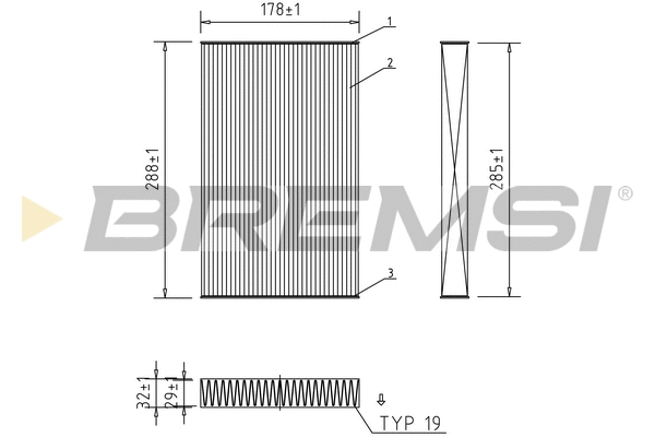 Filtre, air de l'habitacle BREMSI FC0414C