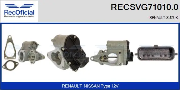 Vanne EGR RECOFICIAL RECSVG71010.0