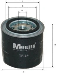 Filtre à huile MFILTER TF 34