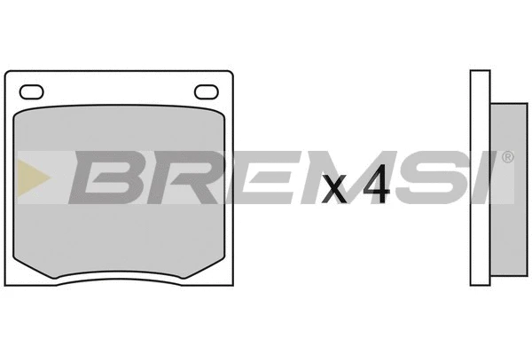 Kit de plaquettes de frein, frein à disque BREMSI BP2070