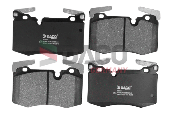 Kit de plaquettes de frein, frein à disque DACO Germany 322401