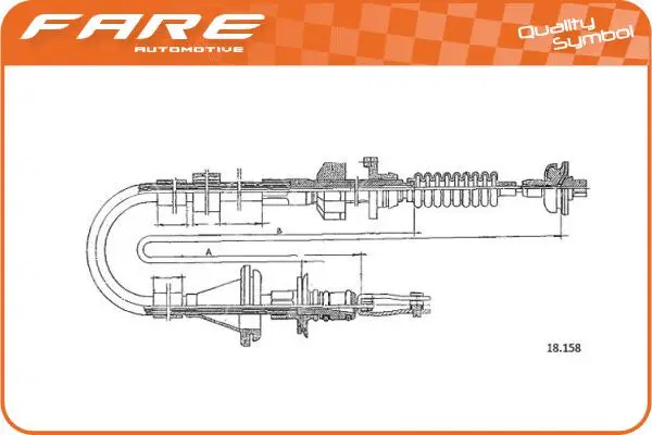Tirette à câble, commande d'embrayage FARE-CO 24639