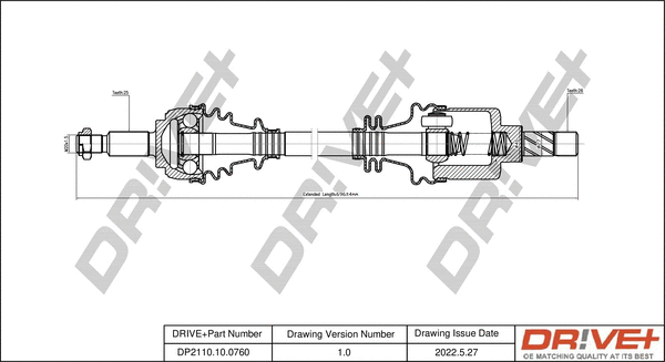 Arbre de transmission Dr!ve+ DP2110.10.0760