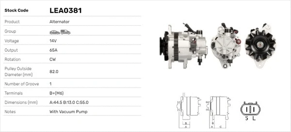 Alternateur LUSA LEA0381