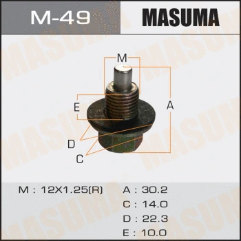 Vis-bouchon, carter d'huile MASUMA M-49