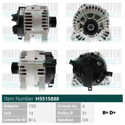 Alternateur HOFFER H5515888