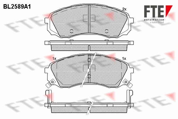 Kit de plaquettes de frein, frein à disque FTE 9010840