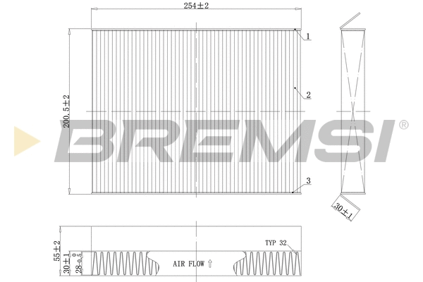 Filtre, air de l'habitacle BREMSI FC0978C