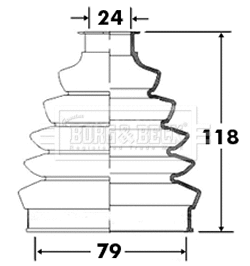 Jeu de joints-soufflets, arbre de commande BORG & BECK BCB2366