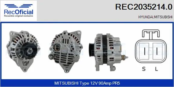 Alternateur RECOFICIAL REC2035214.0